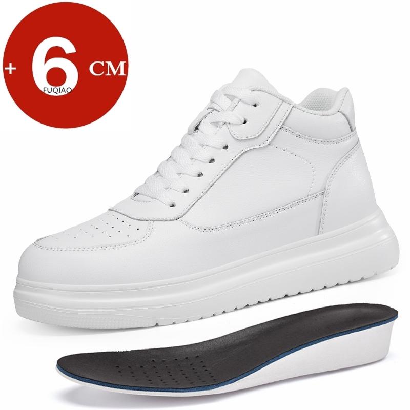 

6cm Height Increase Shoes Unisex High Top Platform Sneakers Classic Casual Fashion Elevator Sports Footwear for Men Women 36