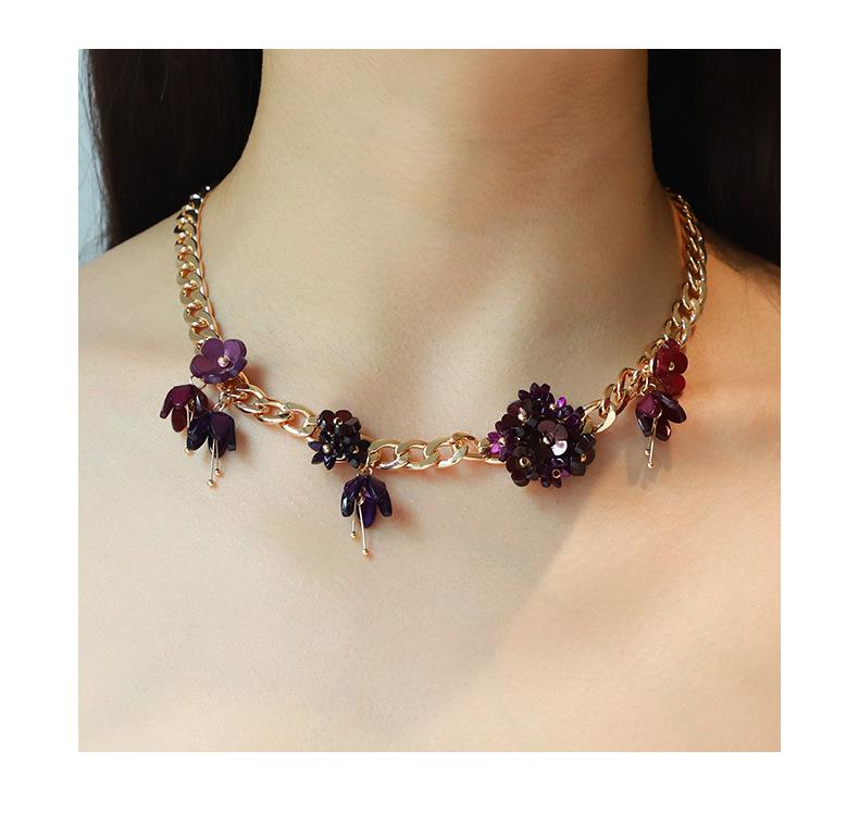 Kenjie Acrylic Flower Spring Necklace & Versatile Earrings Set for Women - Trendy Original Design