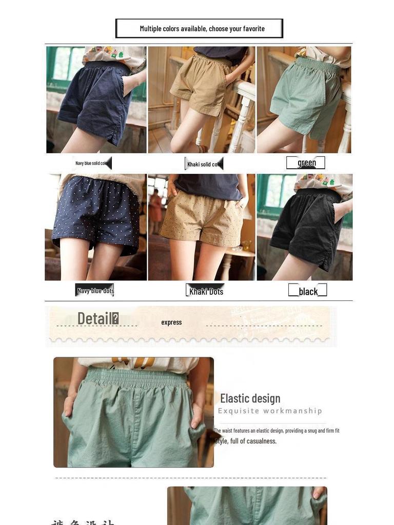 Women's High Waist Cotton Casual Korean Style Wide Leg Shorts - Trendy Summer Sports Hot Pants