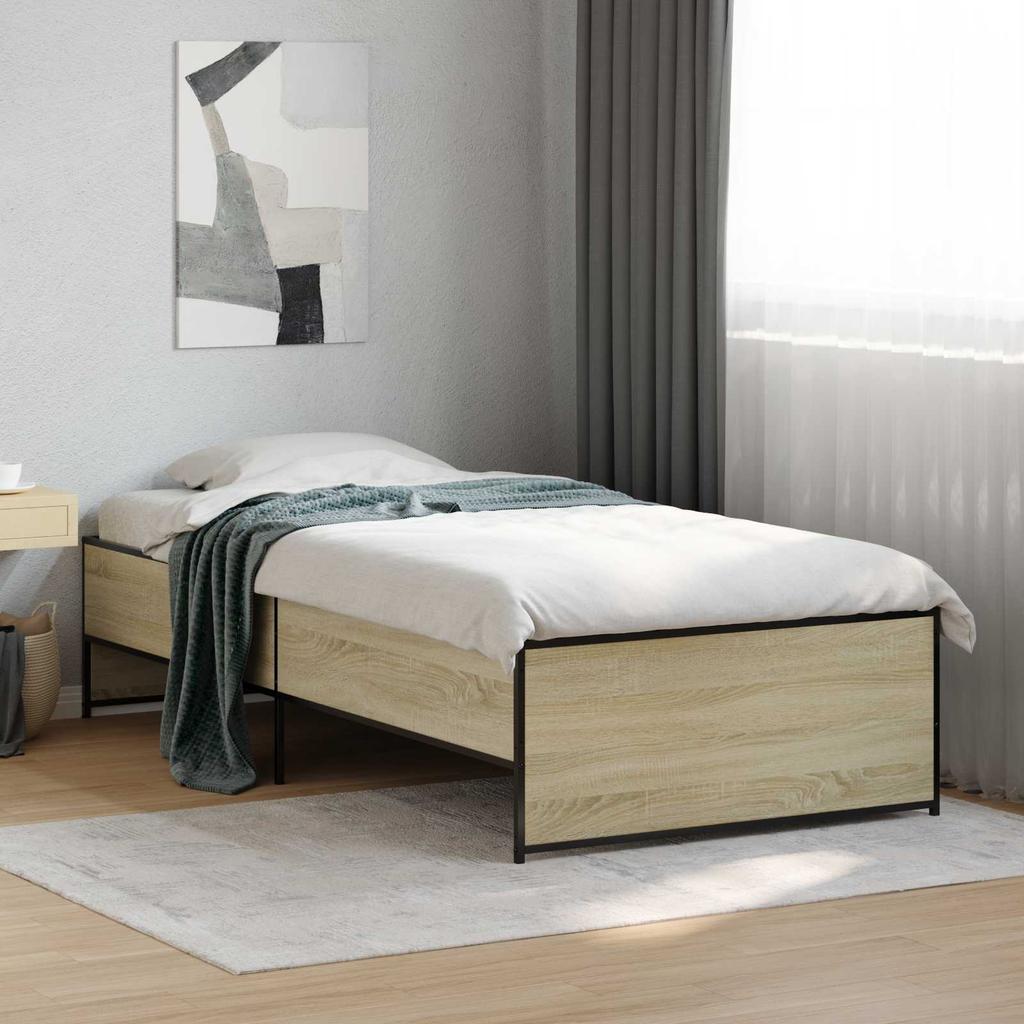 Bed Frame Sonoma Oak 80 x 200 cm Particleboard