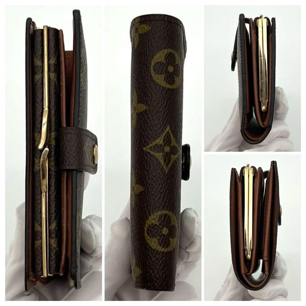 Used Louis Vuitton Monogram Portefeuille Viennois Snap Button Bifold Wallet LV