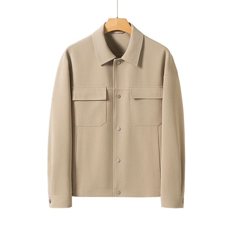 Men's Coat Spring and Autumn Trend Casual High Sense Ruffian Handsome Loose Men's Lapel Top Jacket