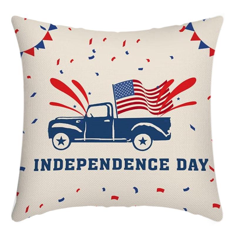 New Independence Day Cushion Pillow Cover Nordic Linen Pillow Cover