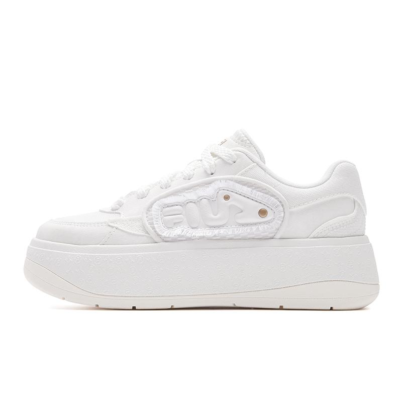 

FILA BELLIS Synthetic Leather Low top Skateboard Shoes Women s White F12W621205FBB 38