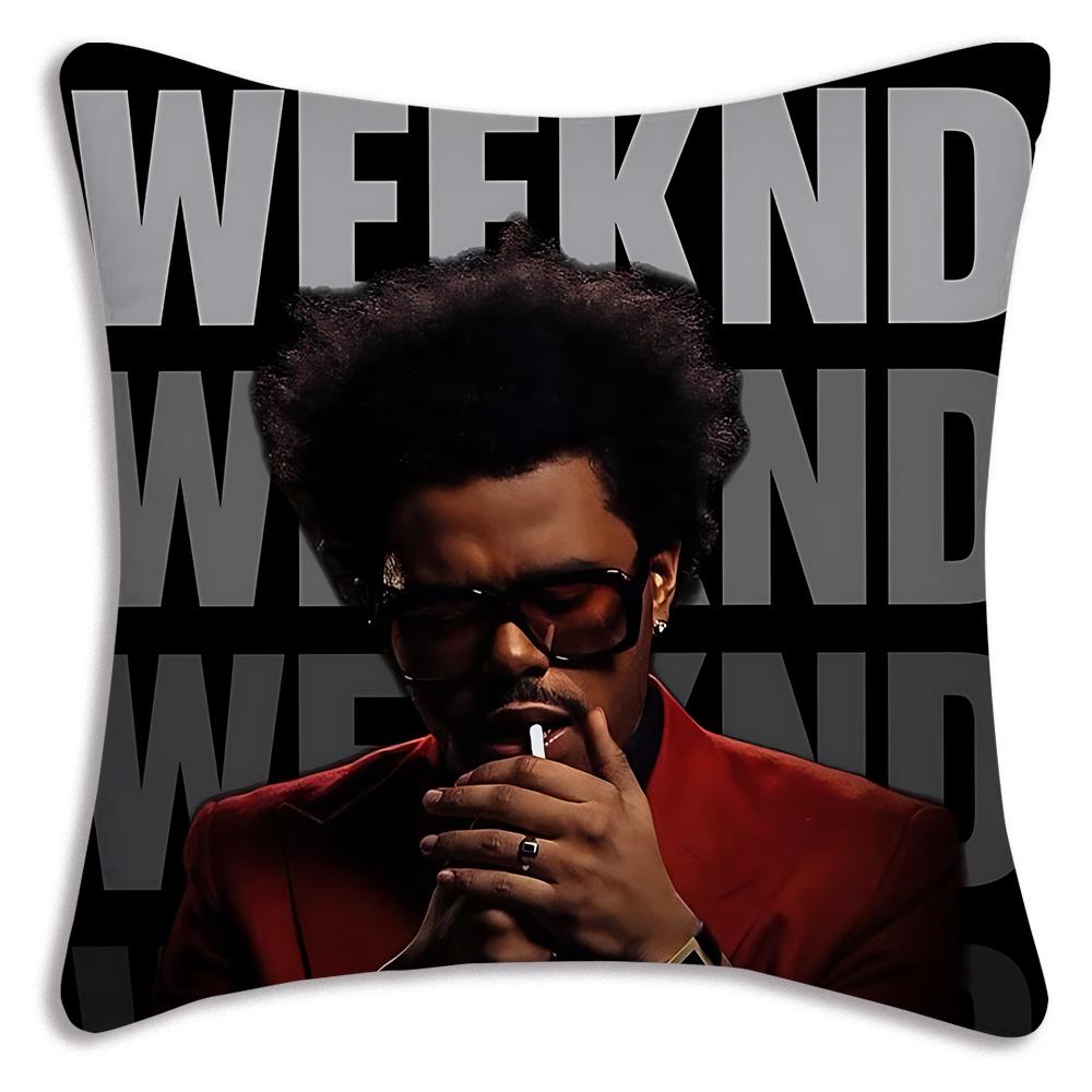 Rapper The W-WeekndS Pillow Covers Cartoon Sofa Decorative Home Double-sided Printing Short Plush Cute Cushion Cover