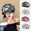 Women Plaid Octagonal Beret Hat Cute Dot Puppy Newsboy Cap Spring Autumn Girl Casual Sunshade Caps