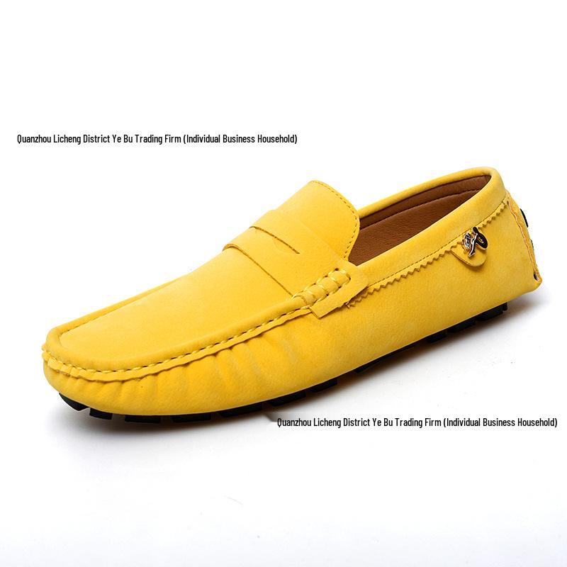 Men's Plus Size Suede Loafers: Lightweight, Slip-on, Formal Business Leather Shoes