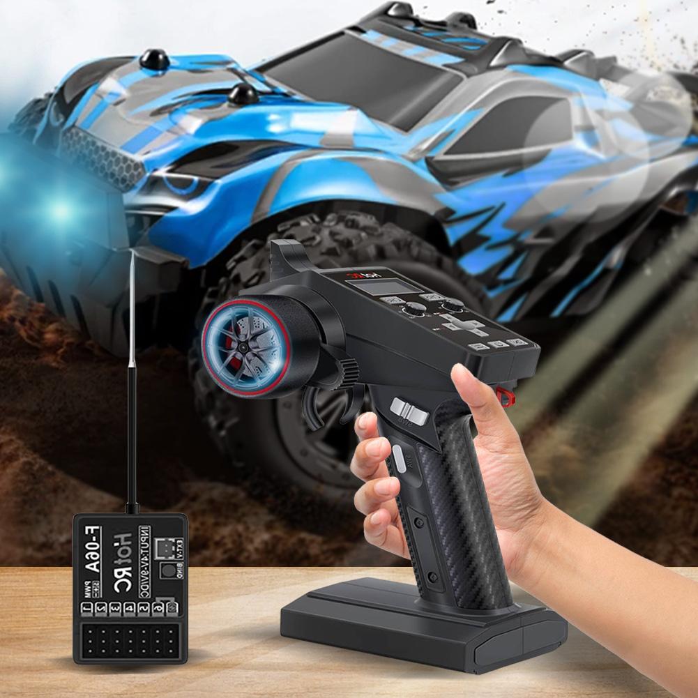 6CH 2.4G RC Transmitter with Receiver with LCD Screen Anti-Jamming Remote Controller Long Distance 300m for RC Car Crawler Boat