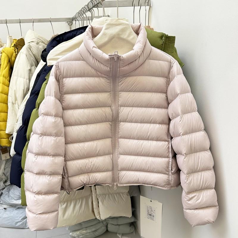 2026 Womens Slim Fit Puffer Jacket Casual Korean Style Stand Collar Winter Coat Petite Girls