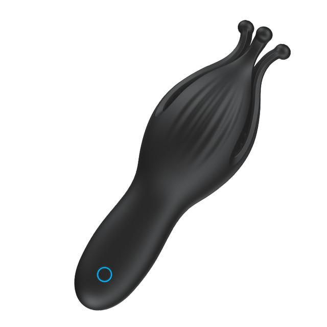Penis Delay Trainer Male Masturbator Vibrator Automatic Oral Climax Sex Glans Stimulate Massager