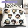 Fire Force  Pattern Bedding,Quilt Set Quilt Cover Pillowcase Home Birthday Gift (1 * duvet cover + 2 * pillowcase, without core)