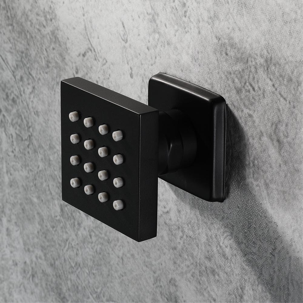 Wall Mounted Massage Shower Jets Brass Bathroom Shower Faucet Accessories Square Gold G1/2 Connector 5years Guruantee