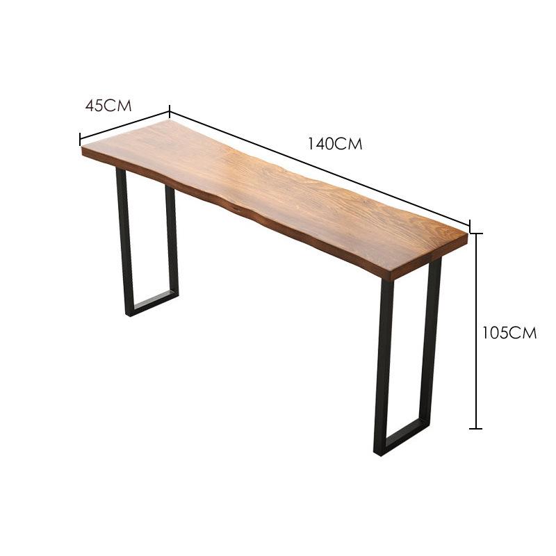 American Solid Wood High-Leg Bar Table and Chair Set for Milk Tea Shop and Coffee Bar