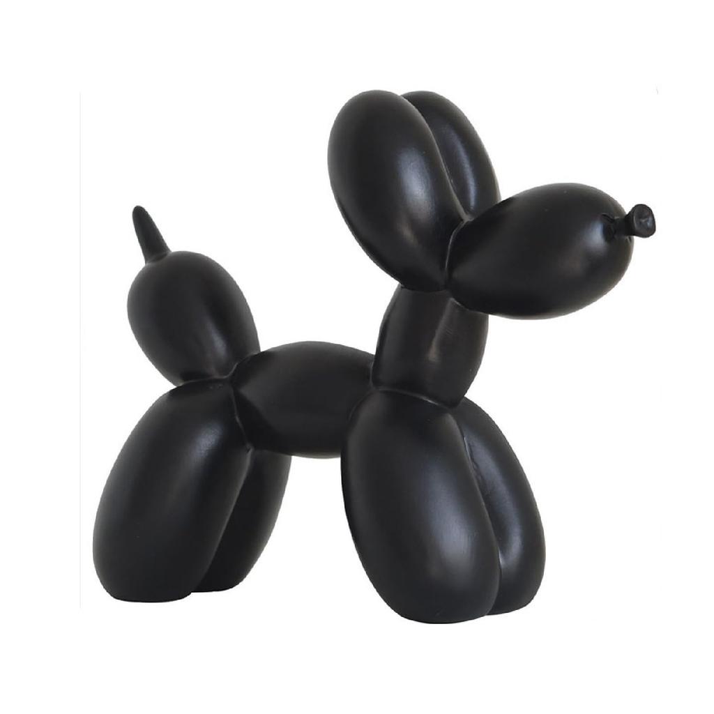Boono Balloon Dog Figurine, Mat, Dog Figurine, Interior Decoration, Living Room, Entryway, Animal Figurine (Black)