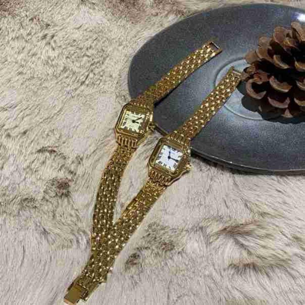 Small Square Chain Watch Women's Niche Roman Scale Literary Light Luxury Quartz Watch