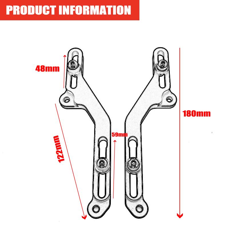 NC750X Motorcycle Windscreen Adjusters Airflow Adjustable Windscreen Wind Bracket For HONDA NC 750X NC750 X 2021 2022 2023 2024