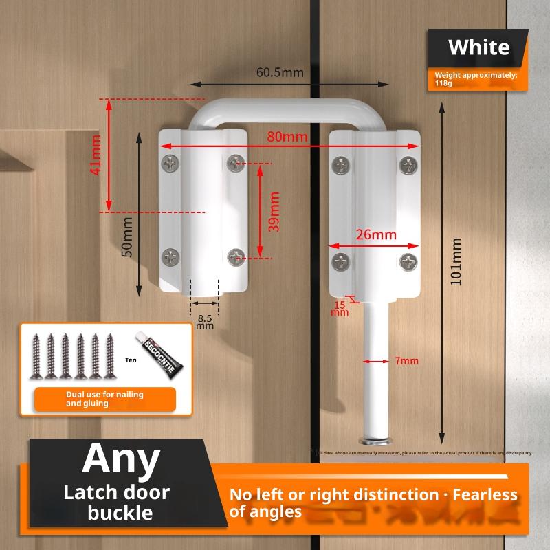 1Pcs Durable Aluminum Alloy Door Latch Lock 90/180 Degree Gate Latch Safety Anti-Theft Buckle Door Bolts Door Buckle Hardware