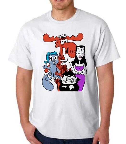BULLWINKLE & ROCKY BORIS NATASHA QUAKER QUISP JAY WARD GRAPHIC TEE T-T-shirt S