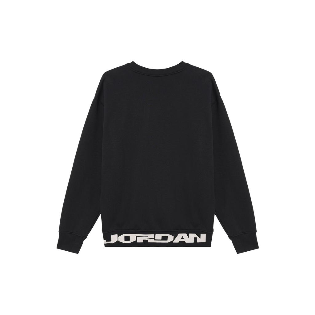 Jordan MVP Letter Pattern Fleece Crewneck Sweatshirt Men Sweatshirt Black FV7437-010