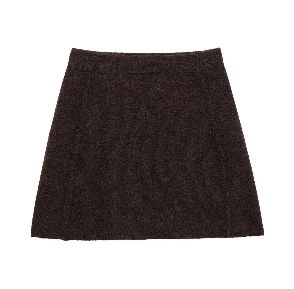 2024 Winter Women's European & American Style Round Neck Long Sleeve Knitted Cardigan & Half Skirt Set