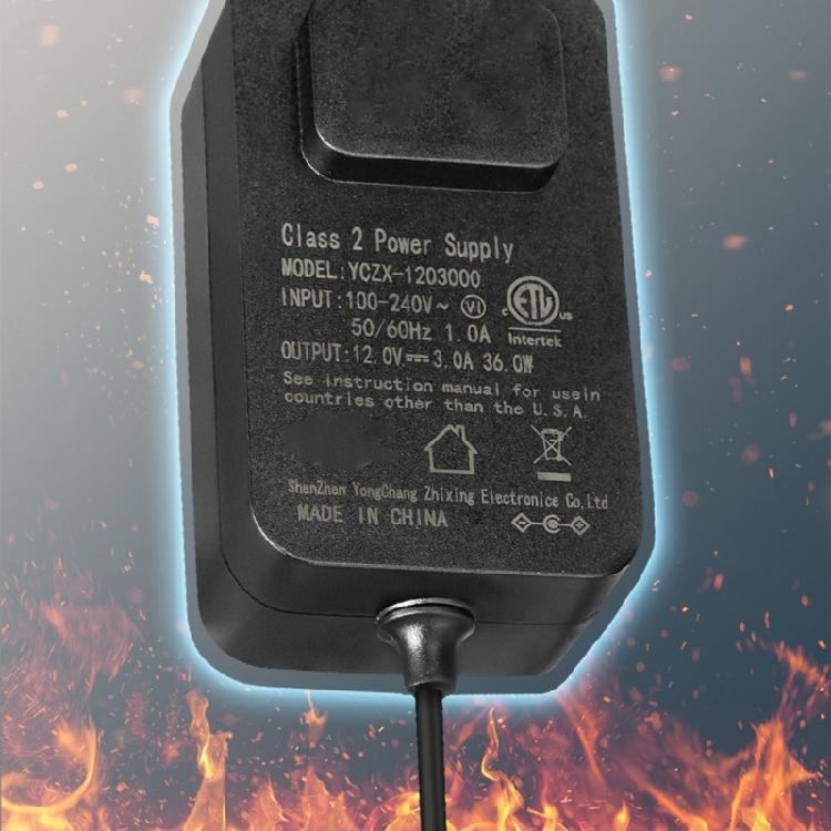 36W Universal Power Supply Adapter US Compatible Plug Fire Retardant Housing Stable Output for Various Electronics
