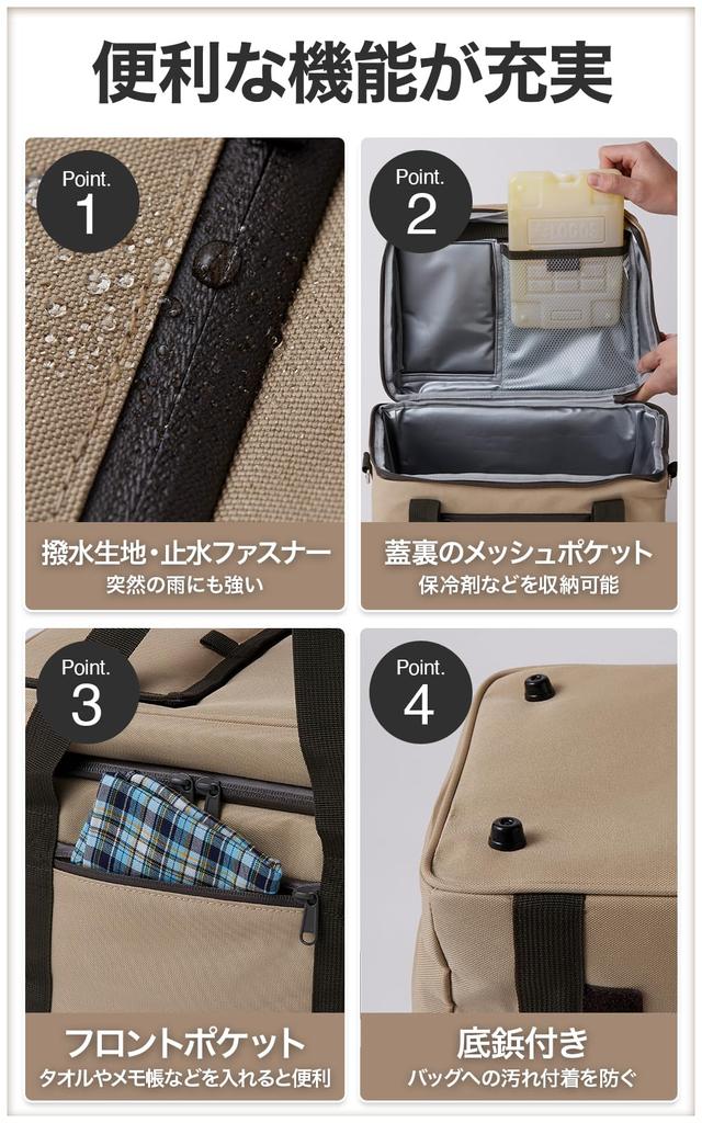 Calches Cooler Box Small Buy Cold Bag Folding Cooler Bag Soft Cooler 20L Beige [Best Award]