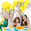 Yellow White Theme Balloons Arch Kit Metal Silver Confetti Balloon Garland Birthday Party Wedding Baby Shower Home Party Decor