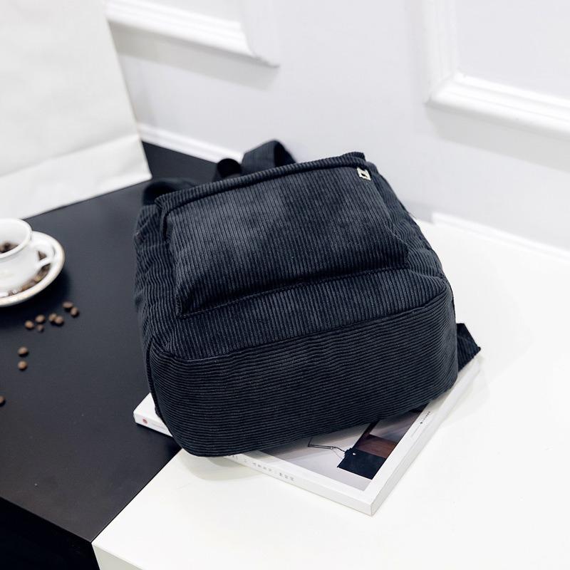 Corduroy Backpack Fashi Women School Backpack Pure Color Women Backpack Teenger Girl School Bags Female Mochila Bagpack Pack