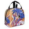 Anime Lucky Star Kawaii Portable Lunch Box for Women Multifunction Game Japanese  Thermal Cooler Food Insulated Lunch Bag School
