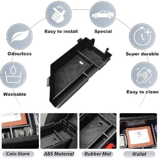 Center Console Organizer for Volkswagen Jetta -2024 Car Armrest Storage Box Tray Accessories Car ABS Secondary Storage Box