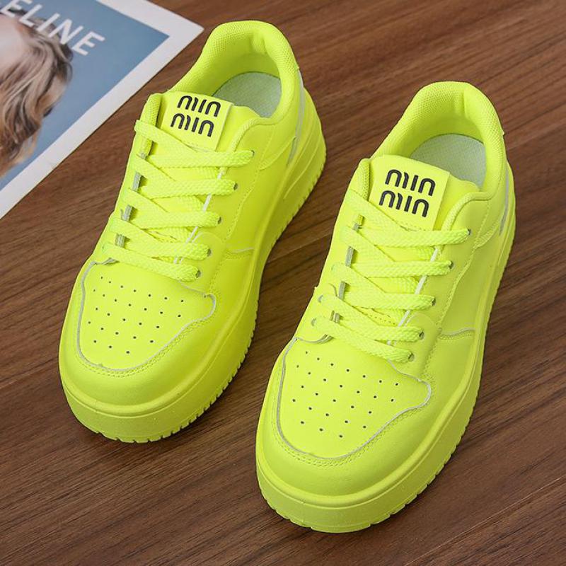 Fashion Autumn Leather Pink Platform Sneakers Thick Sole Chunky Shoes Women 2024 Slip On Lace-up Fashion Casual Outdoors Walking Shoes