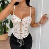 Cross-Border Sexy Stitching Tied Sexy Street Shot Fishbone Sling Fancy Inner Wear Blouse Fishbone Bra