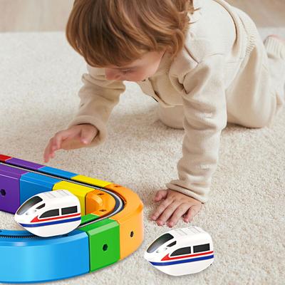 1/2 Pezzi Giocattolo Treno Elettrico Sostitutivo Ricaricabile USB Giocattolo Locomotiva Simulazione per Bambini Piccoli Bambini Ragazzi Ragazze Giocattolo Testa Treno su Binario Educativo