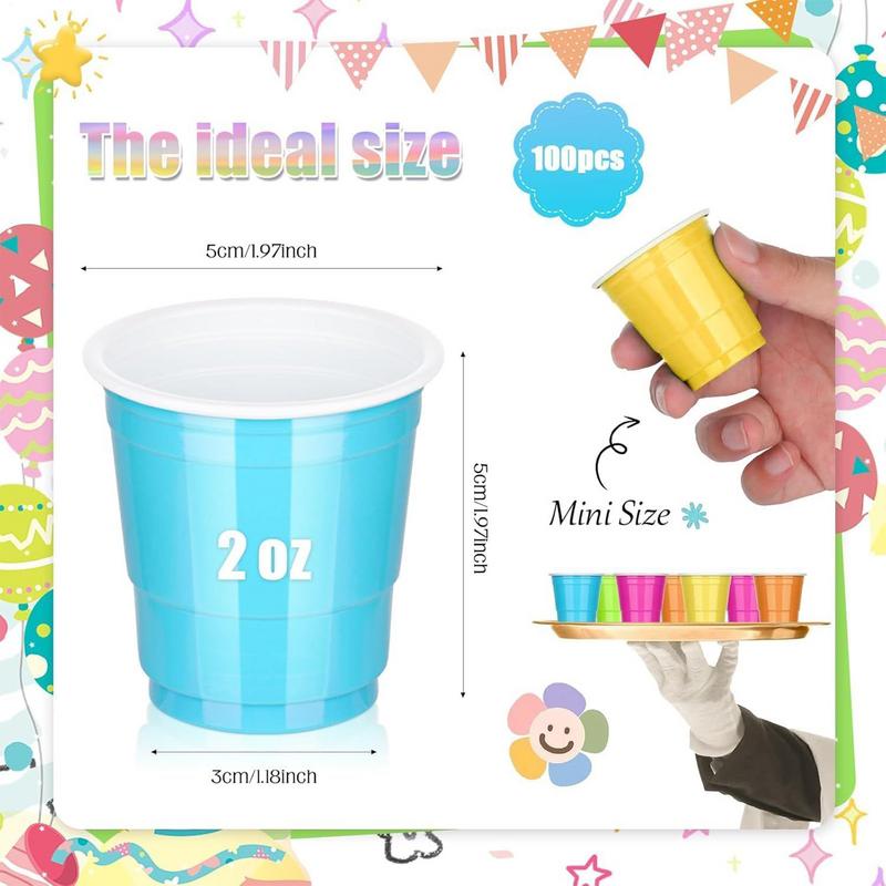 Schnapsgläser für Hochzeit Probiergläser Set mit 200 Stück 2oz Kleine Behälter für Gewürze Whiskey Wodka für Bar Geburtstag Probe