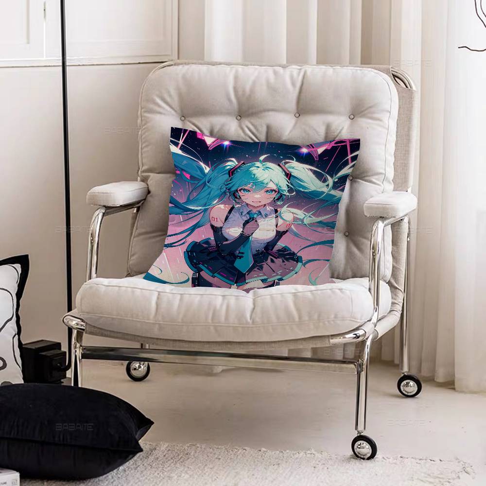 H-Hatsunes M-Miku Pillow Gift Home Office Decoration Bedroom Sofa Car Cushion Cover case 45x45