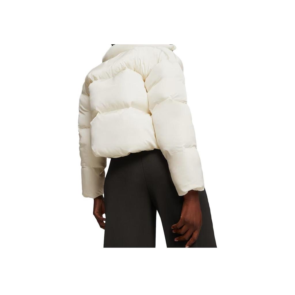 Puma Classics Oversized Puffer Jacket Solid Color High Neck Zipper Short Sleeve Down Jacket Women jackets White 621693-66