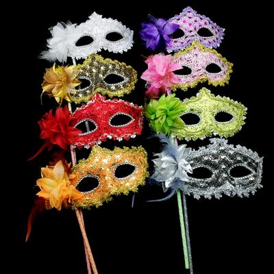 Blume Handmaske Frauen Dame Mädchen venezianische Prinzessin Maskerade Masken