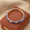 Multi-color Available Vintage Floral Bangle Chinese Style Enamel Bangle  Cultural Performances