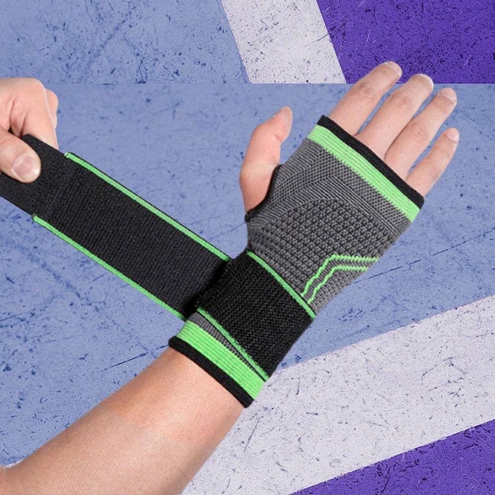 Breathable Design Wristband Elastic Compression Wrist Brace Compression Gloves  Weightlifting