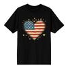Damska Codzienna Okrągły Dekolt T-shirt z Nadrukiem na Dzień Niepodległości Krótki Rękaw Top z Literami