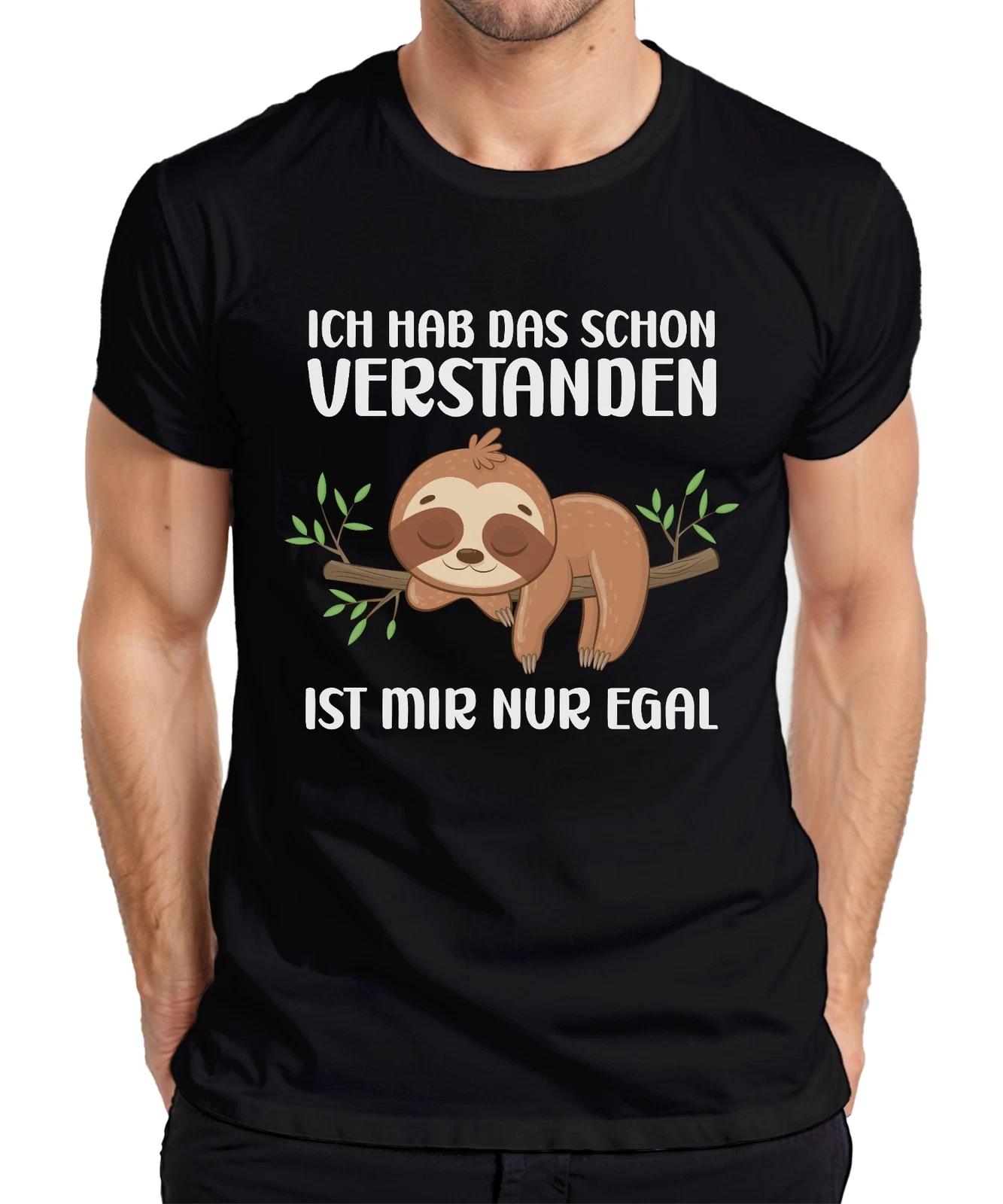 Understood I Don t Care Sloth Sleep Funny Saying Irony Men s T-Shirt- 3XL