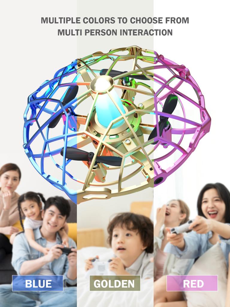 2.4G RC Drone with Hand Throw Launch, One Key Return, Altitude Hold, Cool Toys Gifts for Teens Boys Girls