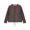 Less 2025 Summer Loose Fit Round Neck Silk Striped Shirt