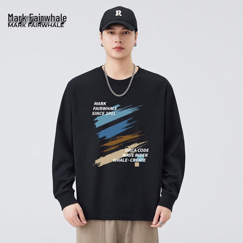 Mark Fairwhale 100% Cotton Men's Long Sleeve Crew Neck T-Shirt