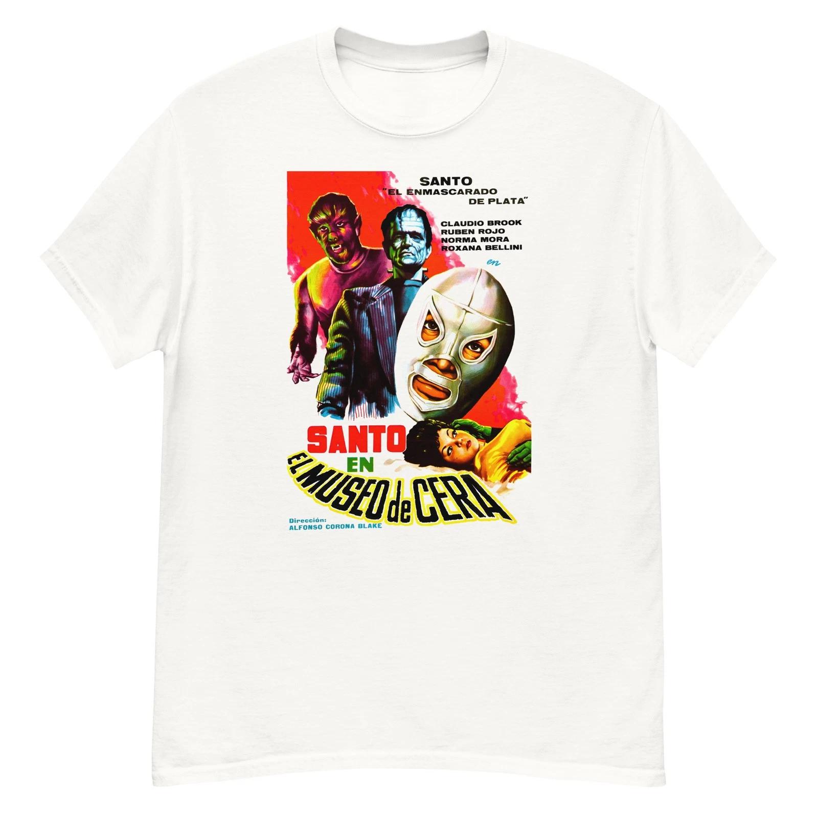 Santo in the Wax Museum cult horror lucha libre fan art t-shirt L