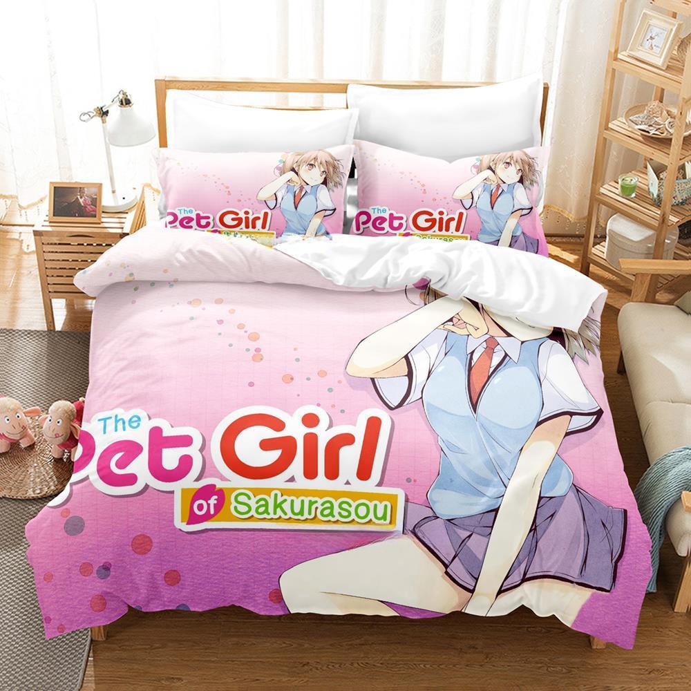 3d Print Anime The Pet Girl of Sakurasou Bedding Set Single Twin Full Queen King Size Bed Set Adult Kid Bedroom Duvet cover Sets