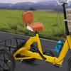 Bicycle Tricycle with Backrest Seat,Adjustable Height 23-35 cm,Comfortable Cushion for Long Rides,High-Quality Polyethylene,Gray