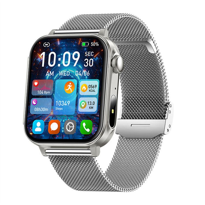 V96 Smart Watch Type-C Fast Charging BT Calling Health Monitor Strong LED Light Flashlight Men Outdoor Sports Fitness Smartwatch