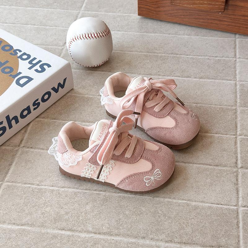 

New Style Girls Shoes - Children s Soft-soled Casual Shoes with Breathable Soles and Sneakers 25 рожевий