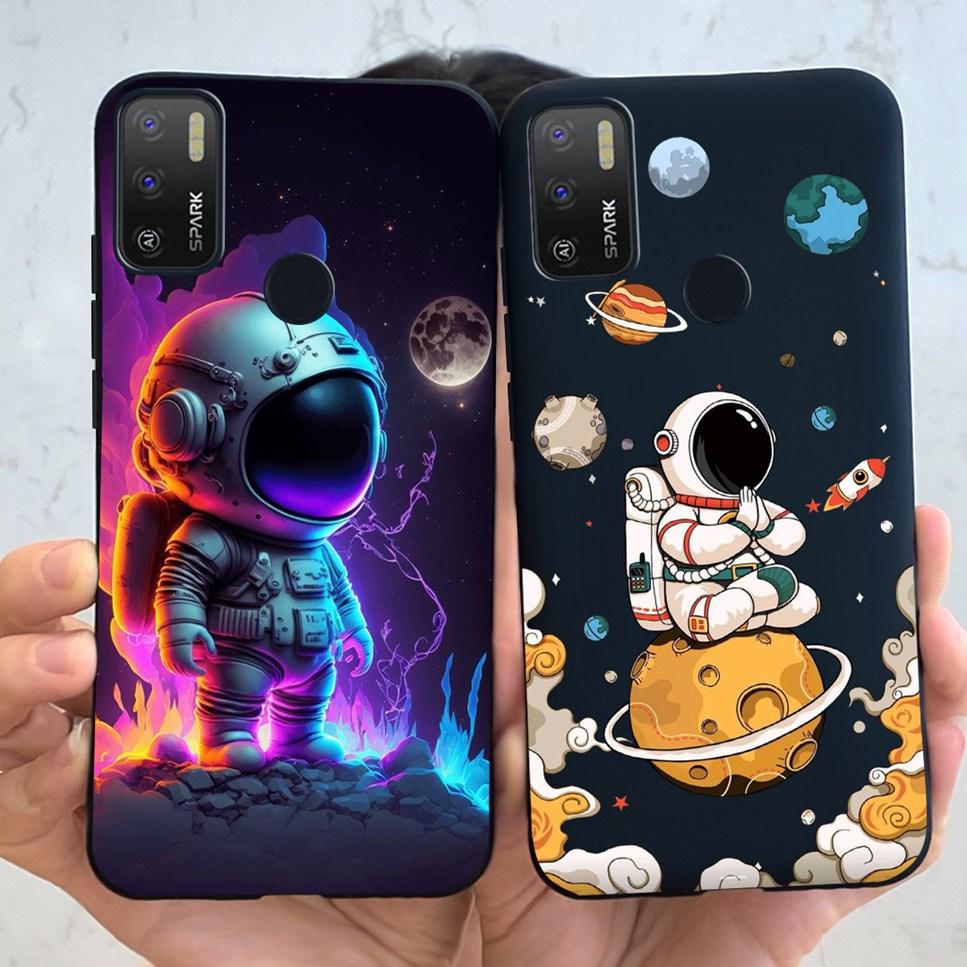 For Tecno Spark 5 Air 7.0" Case Space Astronaut Cute Cat Soft Silicone Cover For Tecno Spark5 Air KD6a Bumper Phone Case Coque
